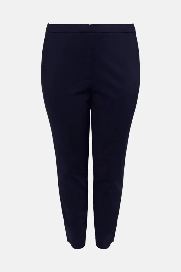 Plus Size Essential Techno Woven Trousers Navy Women Karen Millen Trousers