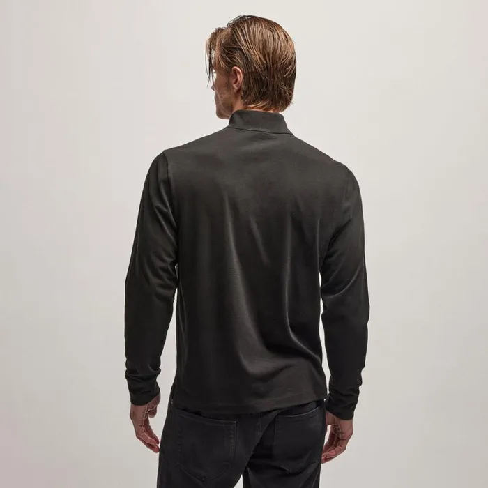 PolosNovelty Tops Men James Perse Clean Finish Jersey Half Zip Black PolosNovelty Tops Men James Perse Clean Finish Jersey Half Zip Black