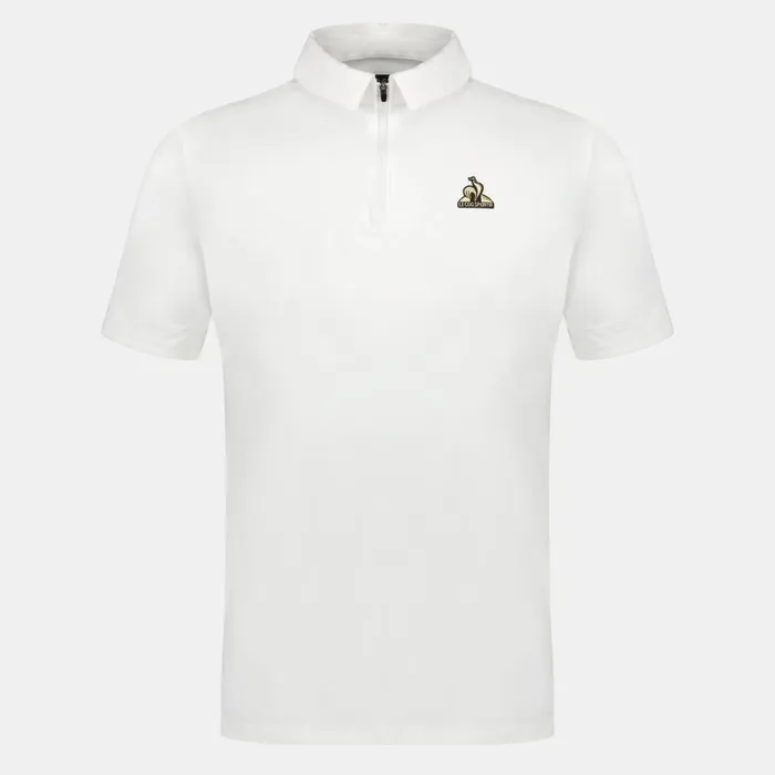 Polos Shirts Men Le Coq Sportif Coq D039or Polo Shirt Col Zipp En Interlock 240g Coton Marsh Mallow