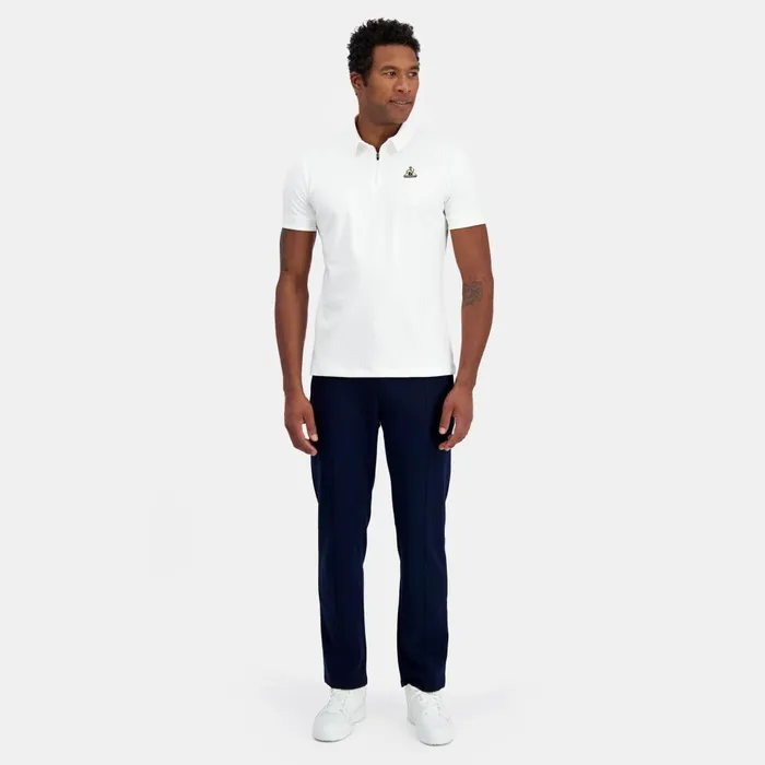Polos Shirts Men Le Coq Sportif Coq D039or Polo Shirt Col Zipp En Interlock 240g Coton Marsh Mallow