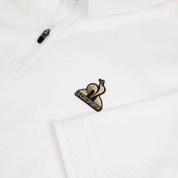 Polos Shirts Men Le Coq Sportif Coq D039or Polo Shirt Col Zipp En Interlock 240g Coton Marsh Mallow
