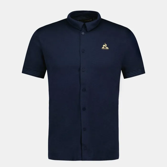 Polos Shirts Men Le Coq Sportif Coq D039or Shirt Manches Courtes Dark Velvet