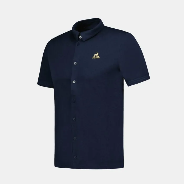 Polos Shirts Men Le Coq Sportif Coq D039or Shirt Manches Courtes Dark Velvet
