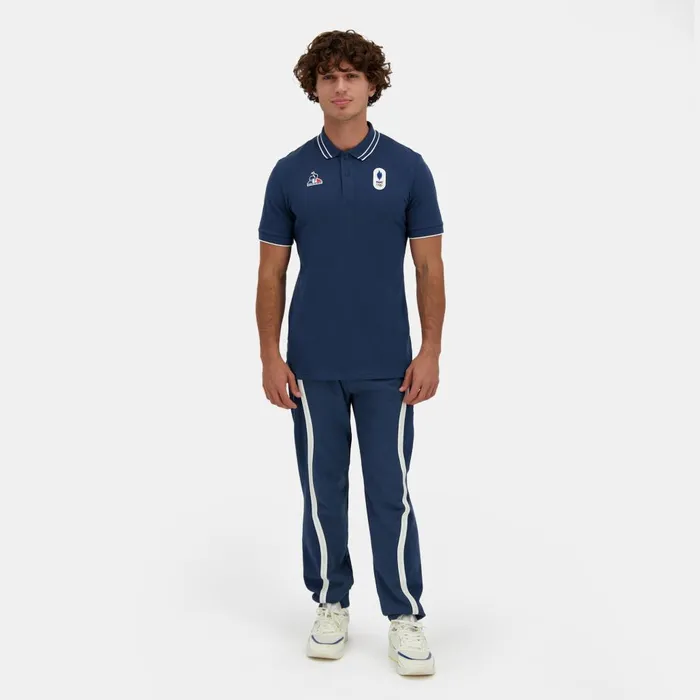 Polos Shirts Men Le Coq Sportif France039s Olympic Team Polo Shirt Insignia Blue