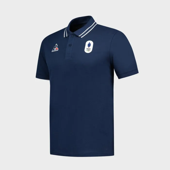 Polos Shirts Men Le Coq Sportif France039s Olympic Team Polo Shirt Insignia Blue