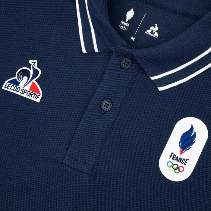Polos Shirts Men Le Coq Sportif France039s Olympic Team Polo Shirt Insignia Blue