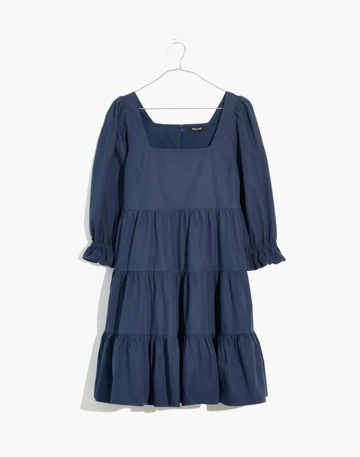 Poplin Lizzie Babydoll Dress Twilight Women Madewell Dresses