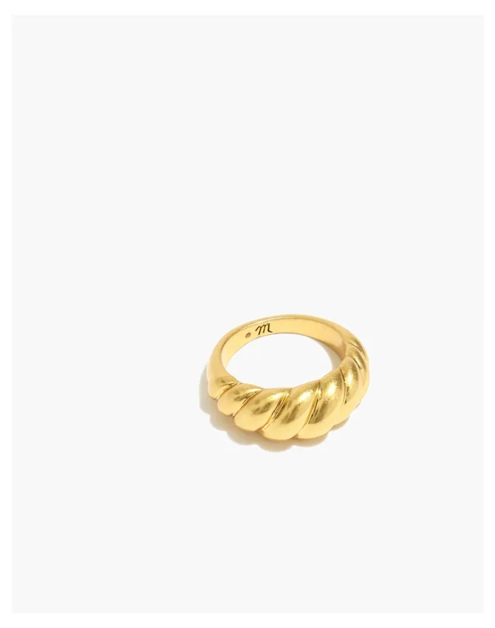Puffed Dome Ring Vintage Gold Women Madewell Rings