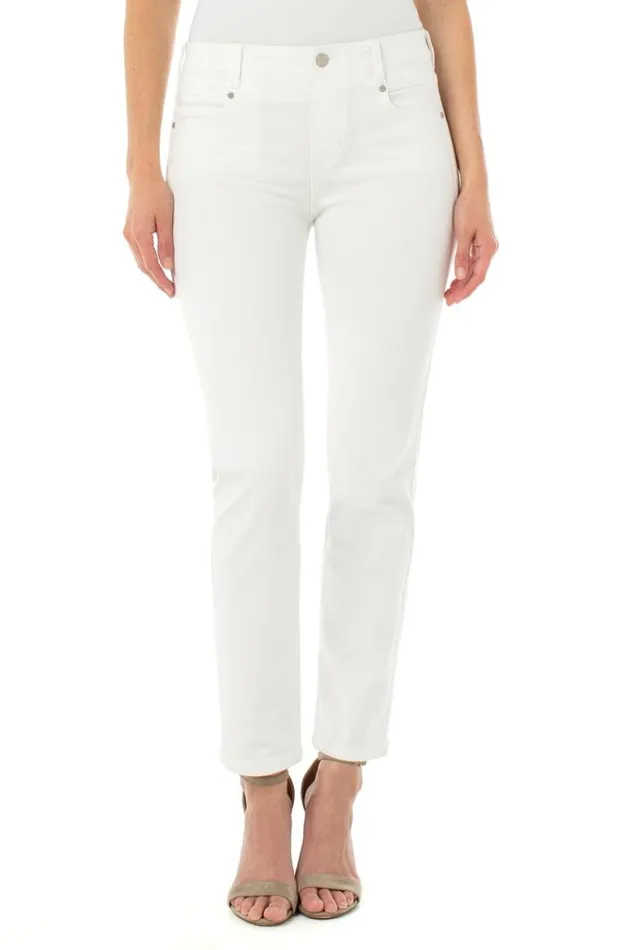PullOn Women Liverpool Los Angeles Gia Glider Slim Stretch Bright White