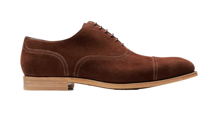 Pullman 8211 Mid Brown Suede Mens Barker Shoes Mens Oxfords