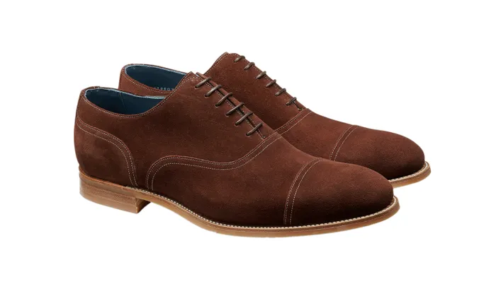 Pullman 8211 Mid Brown Suede Mens Barker Shoes Mens Oxfords