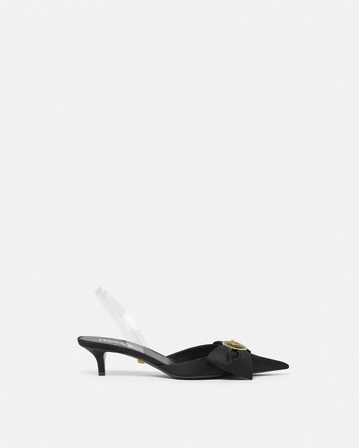Pumps and Slingbacks Women Versace Alia Slingback Pumps 45 Mm Blackgold
