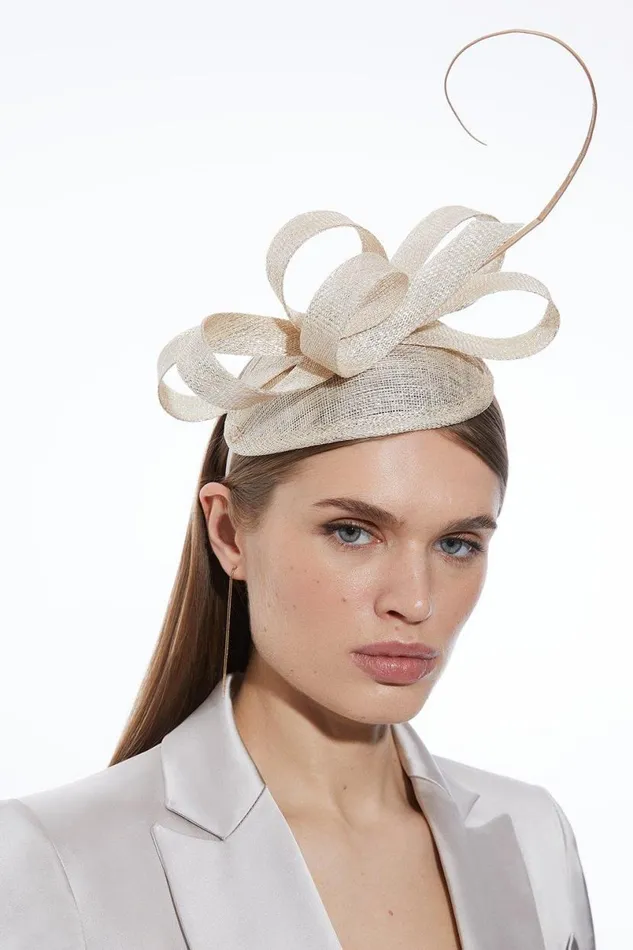 Quill Bow Fascinator Champagne Women Karen Millen Fascinators
