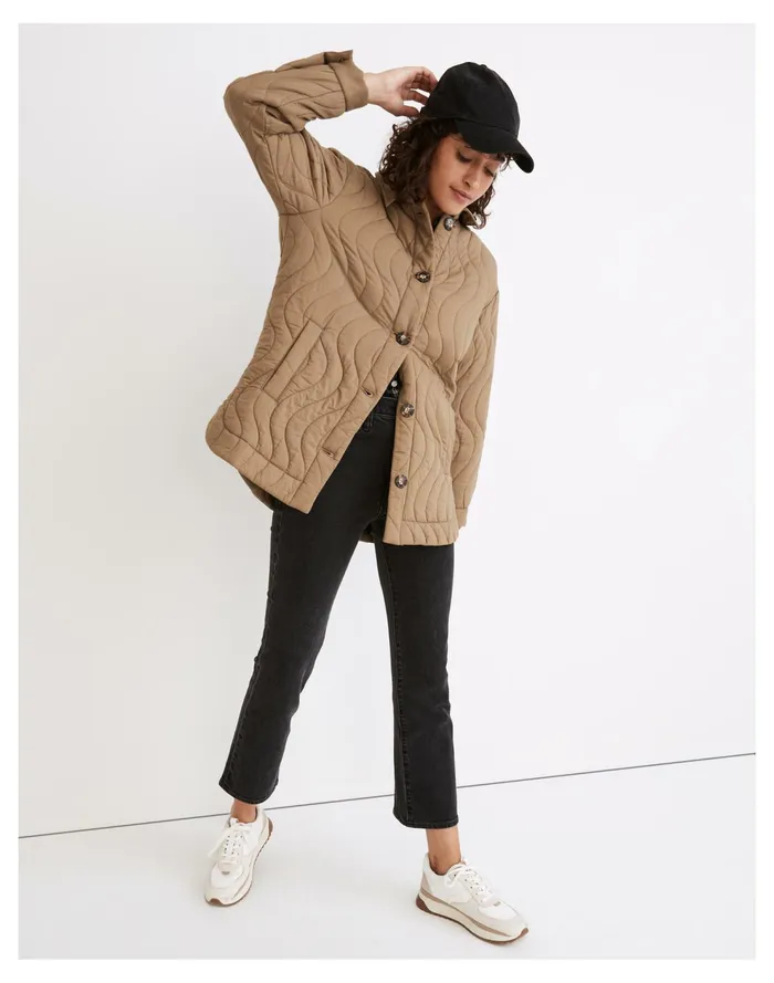 Quilted Belrose Shirt Jacket Distant Surplus Women Madewell Jackets