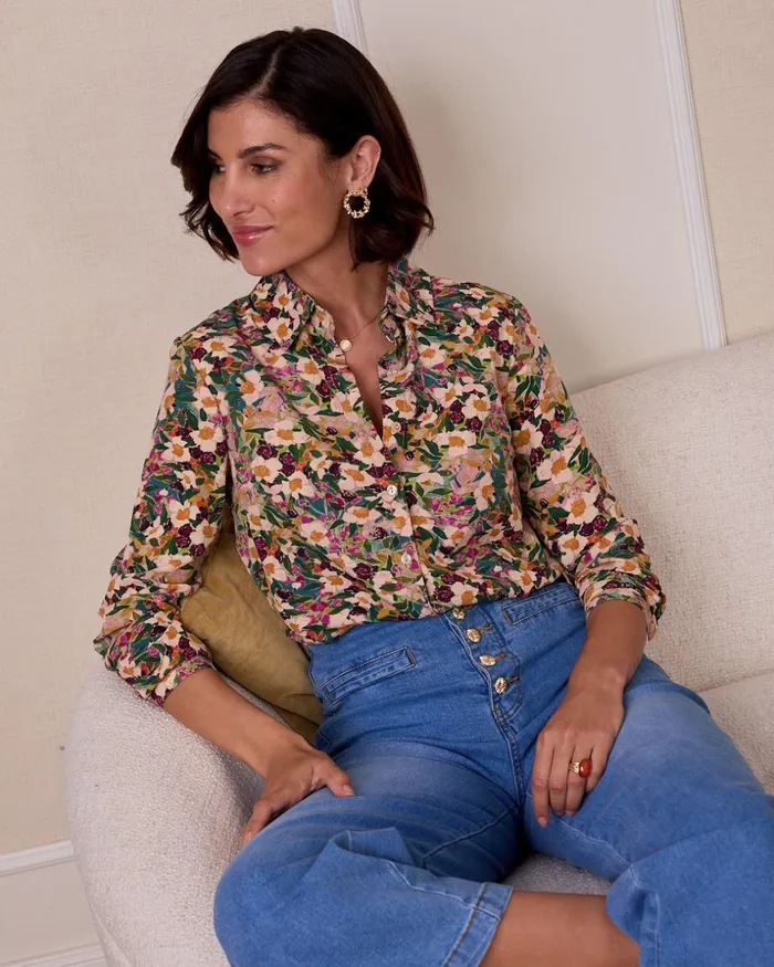 Quina Print Shirt Eucalyptus Women Polin Et Moi Blouses And Shirts Quina Print Shirt Eucalyptus Women Polin Et Moi Blouses And Shirts