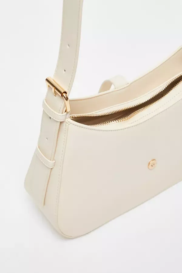 Quiz Clothing Bags Cream Faux Leather Shoulder Bag 8211 Women