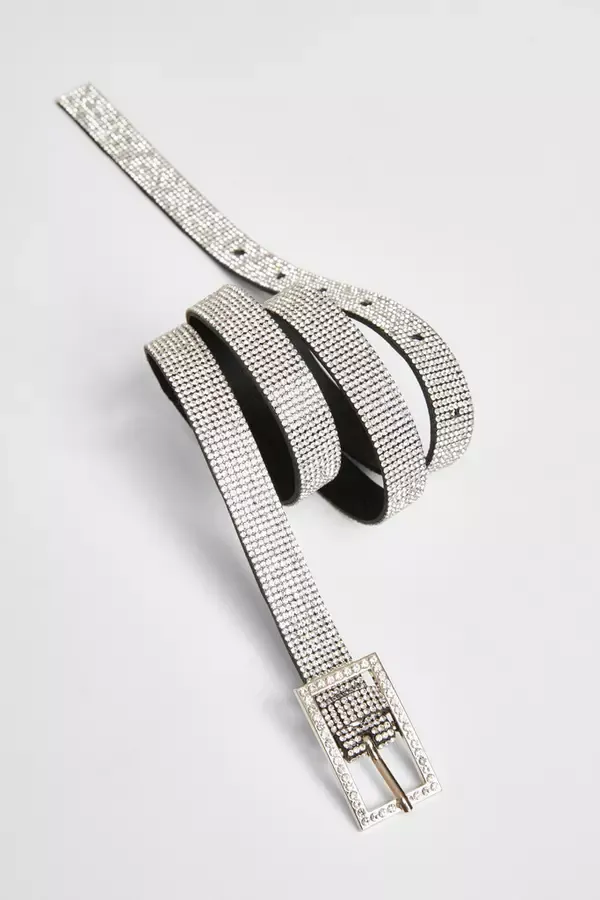 Quiz Clothing Belts Thin Diamante Belt 8211 Women