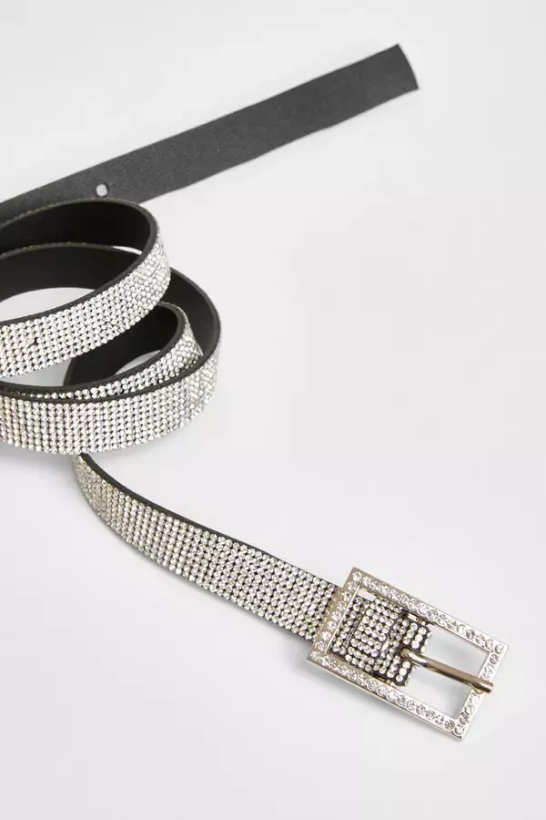 Quiz Clothing Belts Thin Diamante Belt 8211 Women