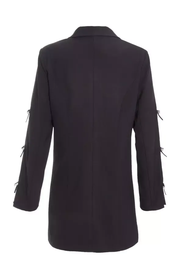 Quiz Clothing Blazers Black Bow Detail Blazer Dress 8211 Women