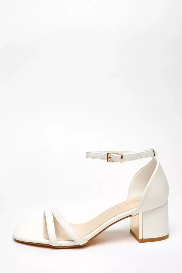 Quiz Clothing Bridal Shoes Wide Fit White Faux Leather Strappy Low Block Heeled Sandals 8211 Women Quiz Clothing Bridal Shoes Wide Fit White Faux Leather Strappy Low Block Heeled Sandals 8211 Women