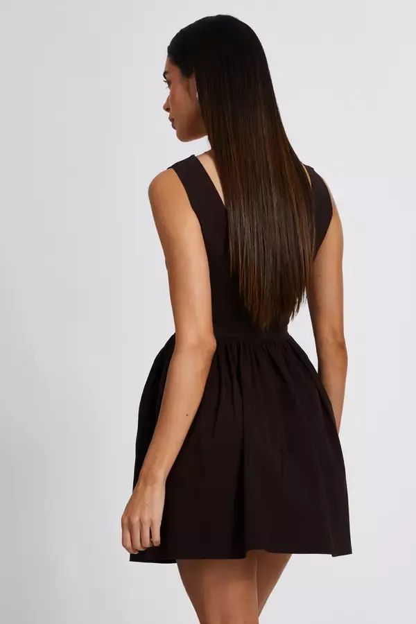 Quiz Clothing Casual Clothing Brown Scoop Back Skater Dress 8211 Women