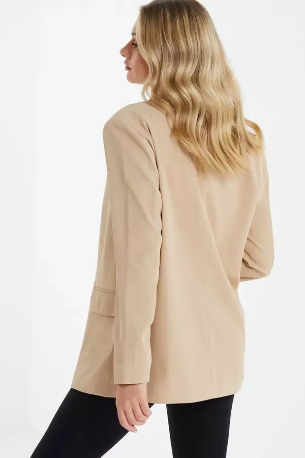 Quiz Clothing Casual Clothing Camel Oversized Tailored Blazer 8211 Women