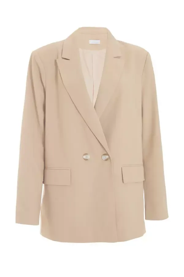Quiz Clothing Casual Clothing Camel Oversized Tailored Blazer 8211 Women