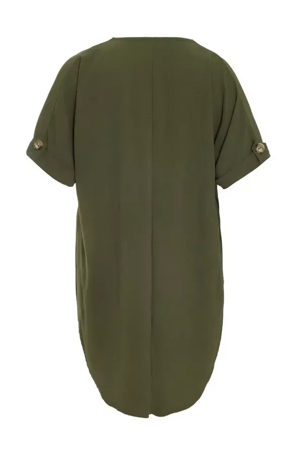 Quiz Clothing Casual Clothing Curve Khaki Batwing Tunic Top 8211 Women