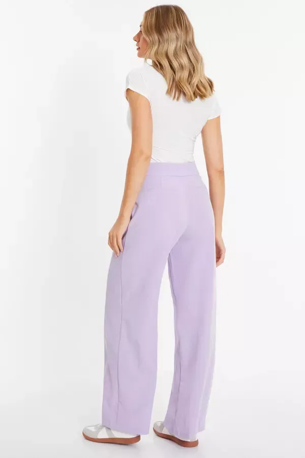Quiz Clothing Casual Clothing Lilac Linen Palazzo Trousers 8211 Women