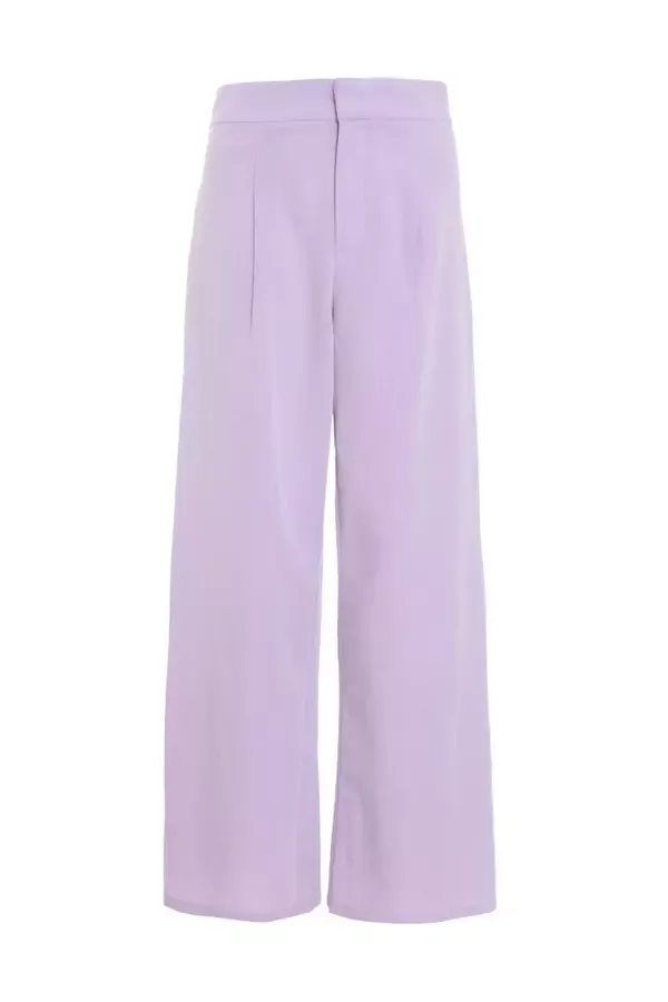 Quiz Clothing Casual Clothing Lilac Linen Palazzo Trousers 8211 Women