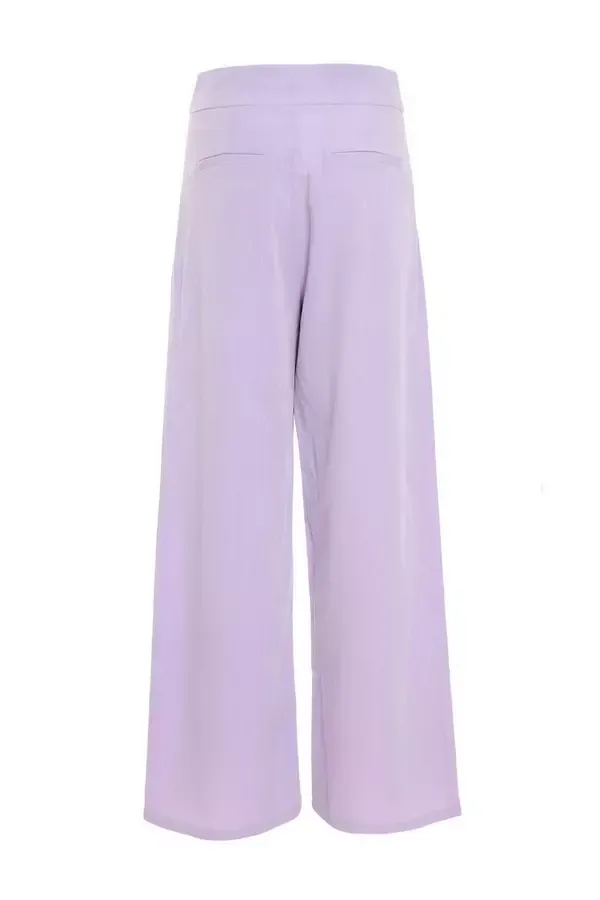 Quiz Clothing Casual Clothing Lilac Linen Palazzo Trousers 8211 Women