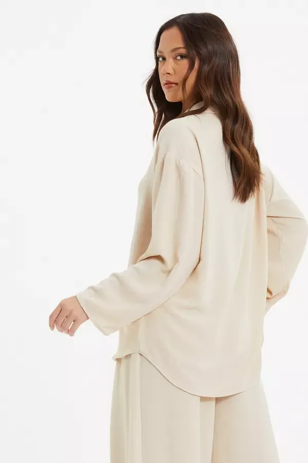 Quiz Clothing Casual Clothing Stone Button Down Shirt 8211 Women