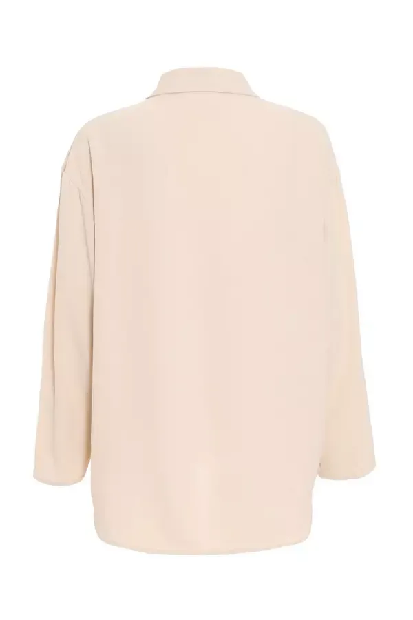 Quiz Clothing Casual Clothing Stone Button Down Shirt 8211 Women