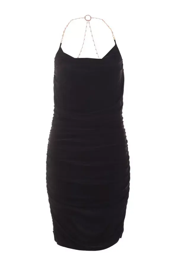 Quiz Clothing Dresses Black Chain Bodycon Mini Dress 8211 Women