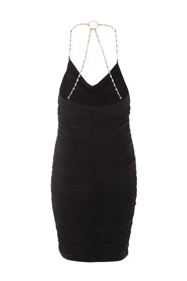 Quiz Clothing Dresses Black Chain Bodycon Mini Dress 8211 Women