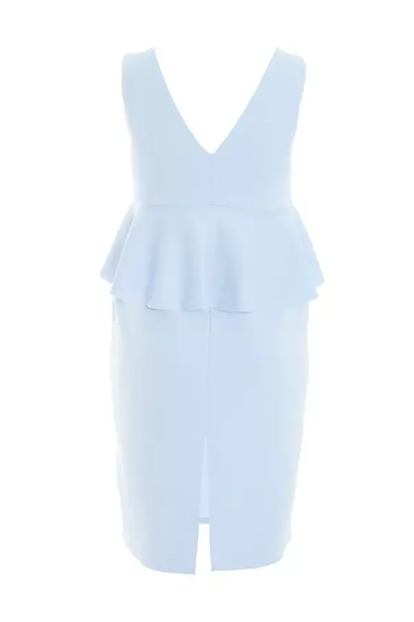 Quiz Clothing Dresses Curve Blue Ruched Bardot Midi Dress 8211 Women