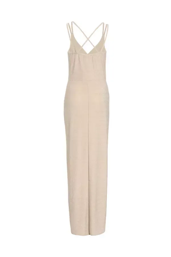 Quiz Clothing Dresses Gold Shimmer Ruched Maxi Dress 8211 Women