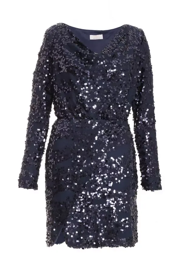 Quiz Clothing Dresses Navy Sequin Bodycon Mini Dress 8211 Women