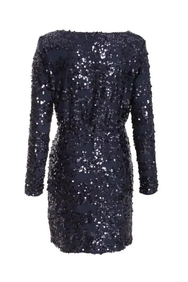 Quiz Clothing Dresses Navy Sequin Bodycon Mini Dress 8211 Women