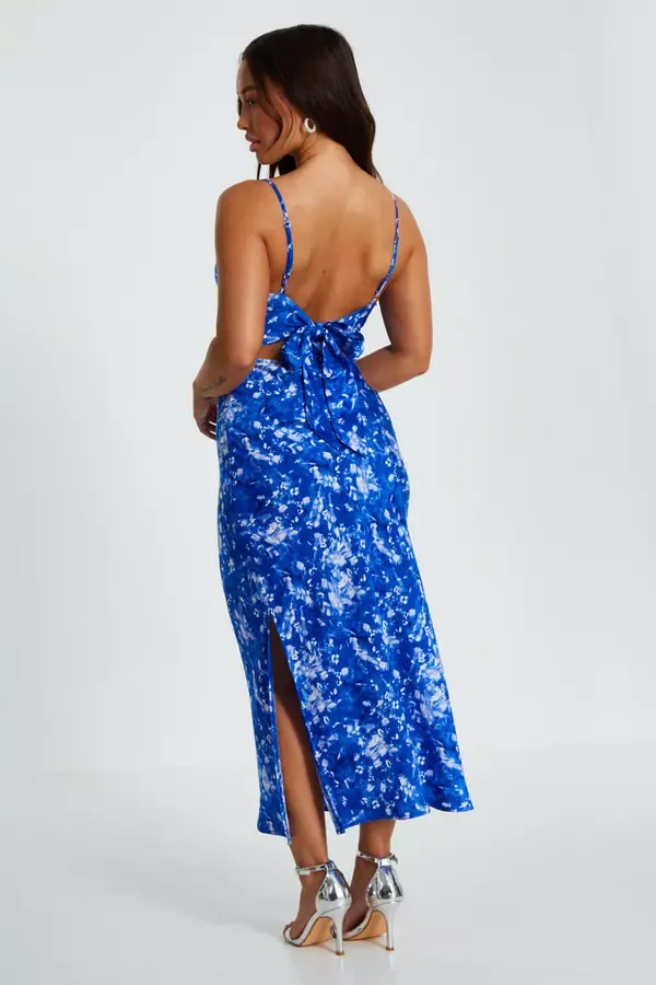 Quiz Clothing Dresses Petite Blue Ditsy Floral Satin Midaxi Dress 8211 Women Quiz Clothing Dresses Petite Blue Ditsy Floral Satin Midaxi Dress 8211 Women