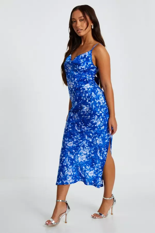 Quiz Clothing Dresses Petite Blue Ditsy Floral Satin Midaxi Dress 8211 Women Quiz Clothing Dresses Petite Blue Ditsy Floral Satin Midaxi Dress 8211 Women