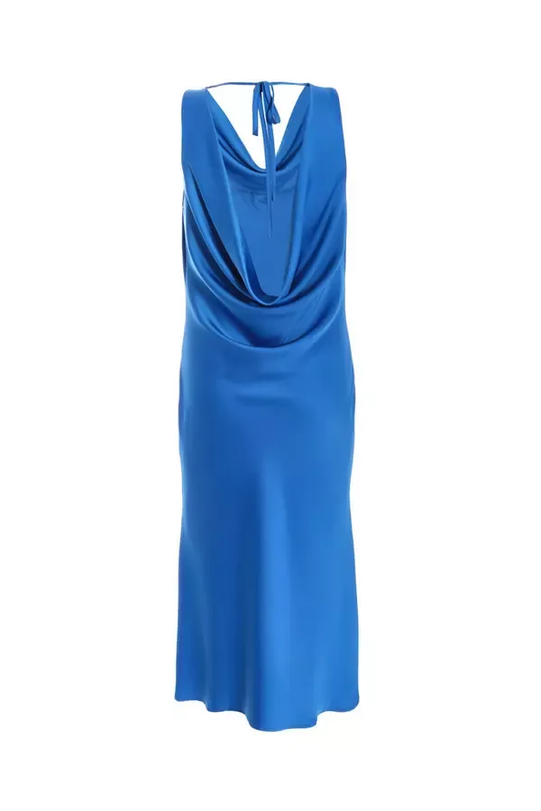 Quiz Clothing Dresses Petite Blue Satin Slip Midi Dress 8211 Women