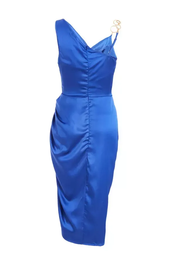 Quiz Clothing Dresses Petite Indigo Cowl Neck Midi Dress 8211 Women