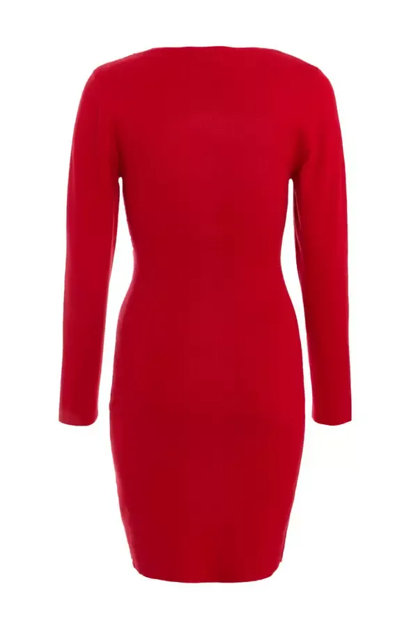 Quiz Clothing Dresses Red Diamante Trim Jumper Dress 8211 Women