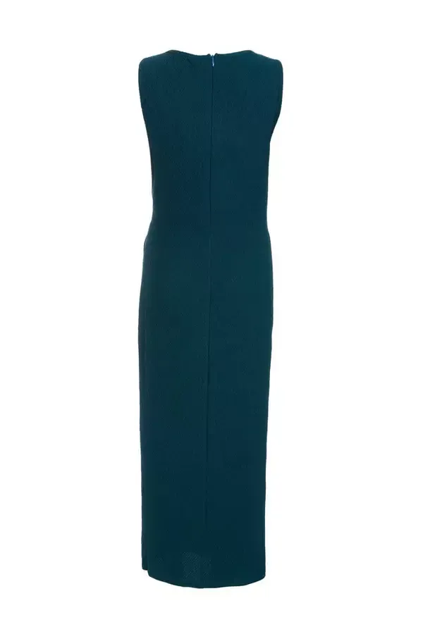 Quiz Clothing Dresses Teal Sleeveless Ruched Midaxi Dress 8211 Women