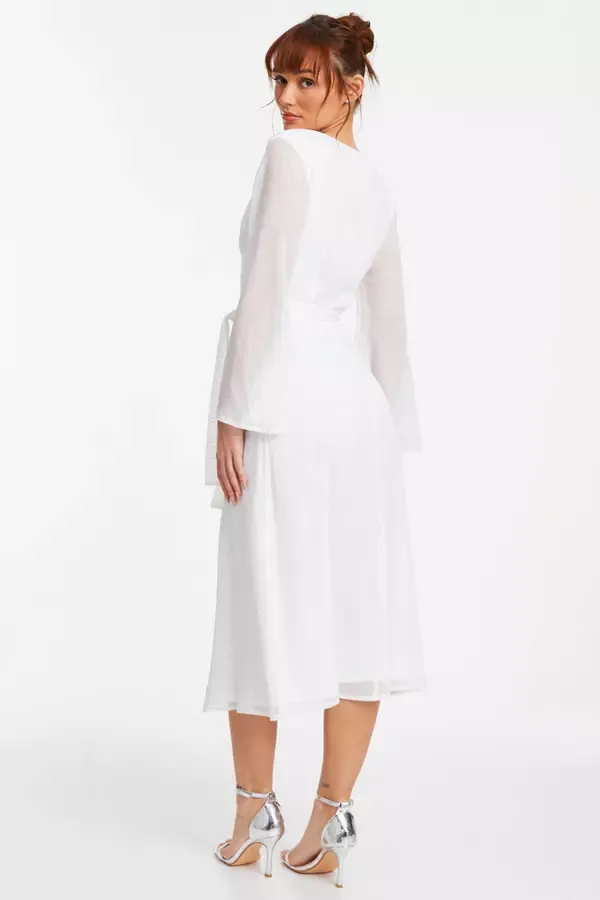 Quiz Clothing Dresses White Chiffon Polka Dot Cowl Neck Midi Dress 8211 Women Quiz Clothing Dresses White Chiffon Polka Dot Cowl Neck Midi Dress 8211 Women