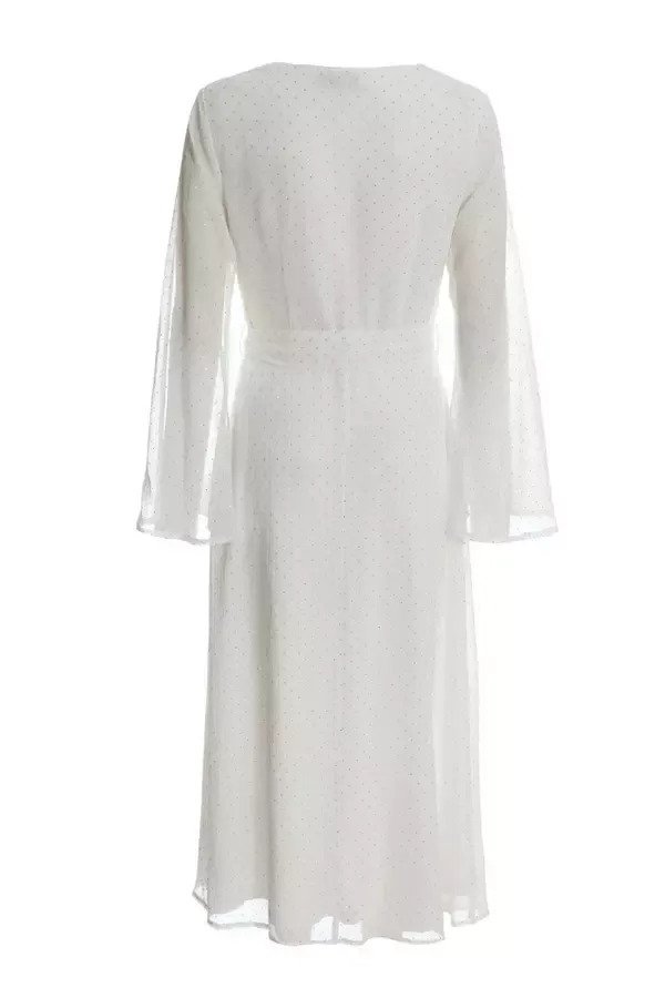 Quiz Clothing Dresses White Chiffon Polka Dot Cowl Neck Midi Dress 8211 Women Quiz Clothing Dresses White Chiffon Polka Dot Cowl Neck Midi Dress 8211 Women