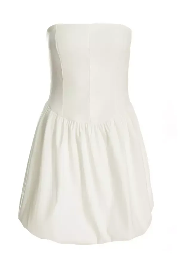 Quiz Clothing Dresses White Puff Ball Mini Dress 8211 Women