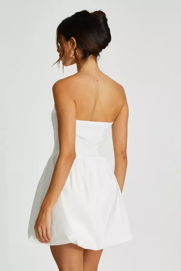 Quiz Clothing Dresses White Puff Ball Mini Dress 8211 Women
