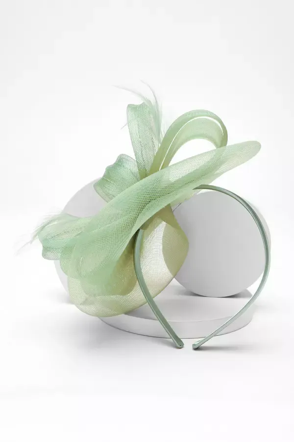 Quiz Clothing Fascinators Sage Bow Loop Disk Fascinator 8211 Women